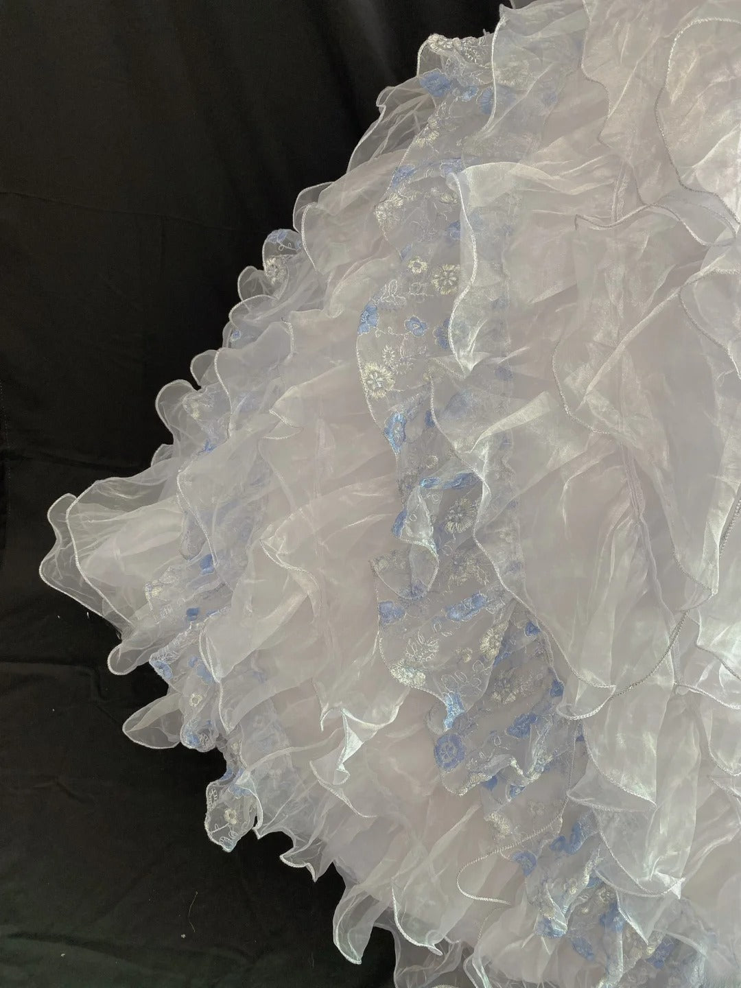 Princess Vibes Ball Gown Strapless Lilac Light Sky Blue Tulle Long With Tiered Quince Dress inspo Quinceanera Dresses Sweet 15 16 Outfits RB7849