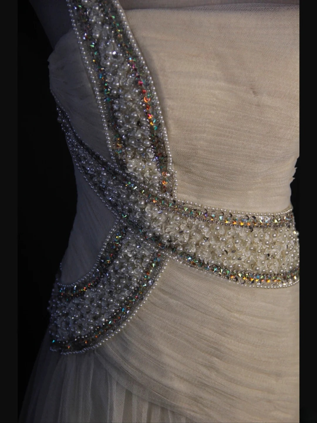 Robe de mariée sirène élégante à une épaule en tulle blanc vintage pour femme, avec traîne balayée, AS402
