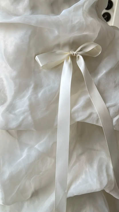 Quinceanera-Kleid zum 15. Geburtstag, Ballkleid mit Spaghettiträgern, Weiß, mehrlagig gestuft, langes Kleid zum 16. Geburtstag RC0726