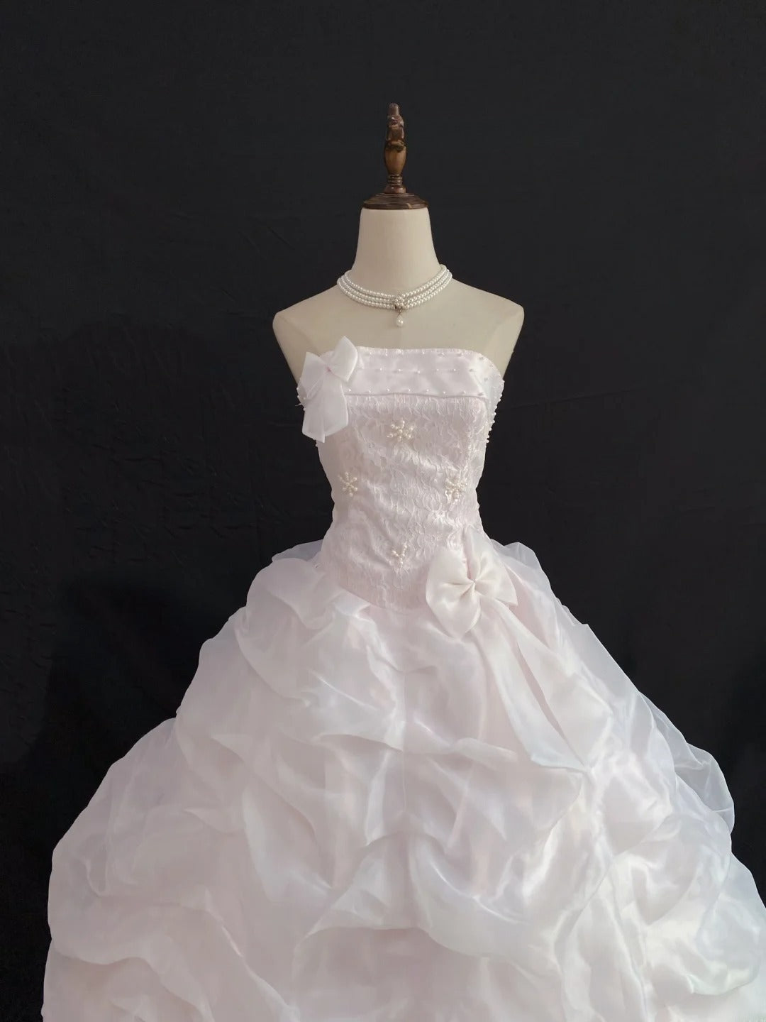 Princess Vibes Ball Gown Strapless Light Pink Long With Tiered Layers Quince Dress inspo Quinceanera Dresses Sweet 16 Outfit RB7859