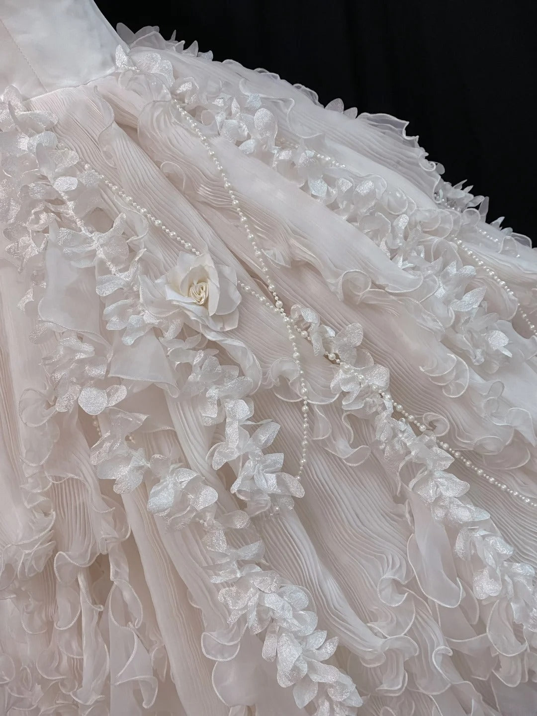 Princess Vibes Ball Gown Strapless White Long With Tiered Layers Quince Dress inspo Quinceanera Dresses Sweet 16 Outfit RB7860