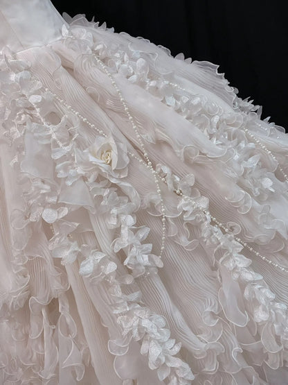 Princess Vibes Ball Gown Strapless White Long With Tiered Layers Quince Dress inspo Quinceanera Dresses Sweet 16 Outfit RB7860