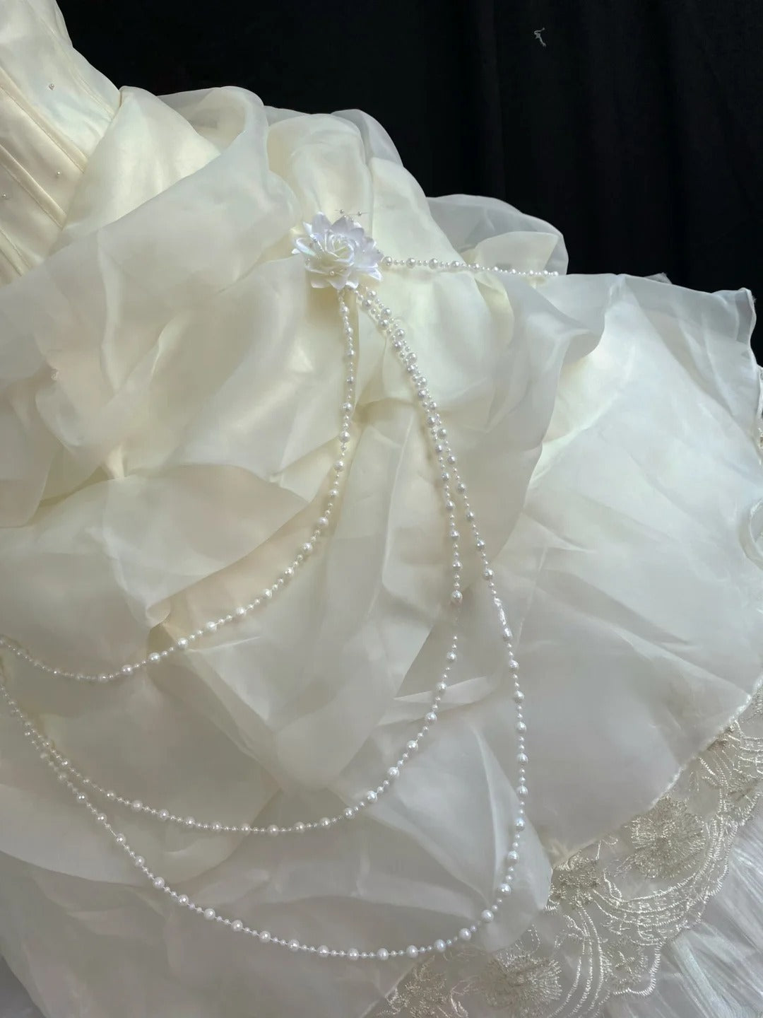 Princess Vibes Ball Gown Strapless Light Yellow Long With Tiered Layers Quince Dress inspo Quinceanera Dresses Sweet 16 Outfit RB7863