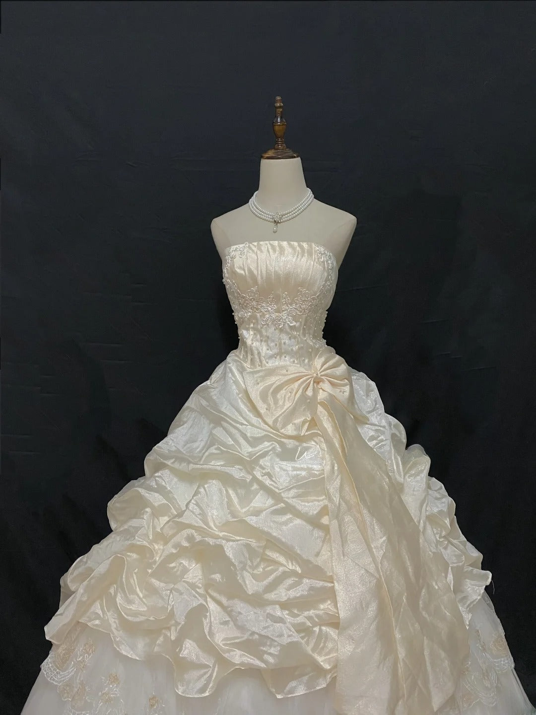 Princess Vibes Ball Gown Strapless Taffeta Long With Tiered Layers Quince Dress inspo Quinceanera Dresses Sweet 16 Outfit RB7864