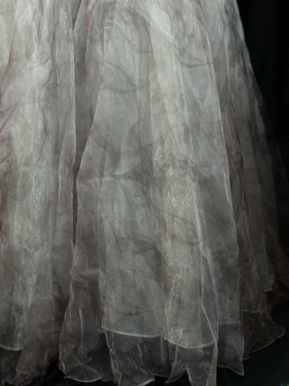 Vintage Prom Dresses Ball Gown Scoop Dusty Gray With Flowers 1950s Retro Classy Party Formal Outfits RB6226