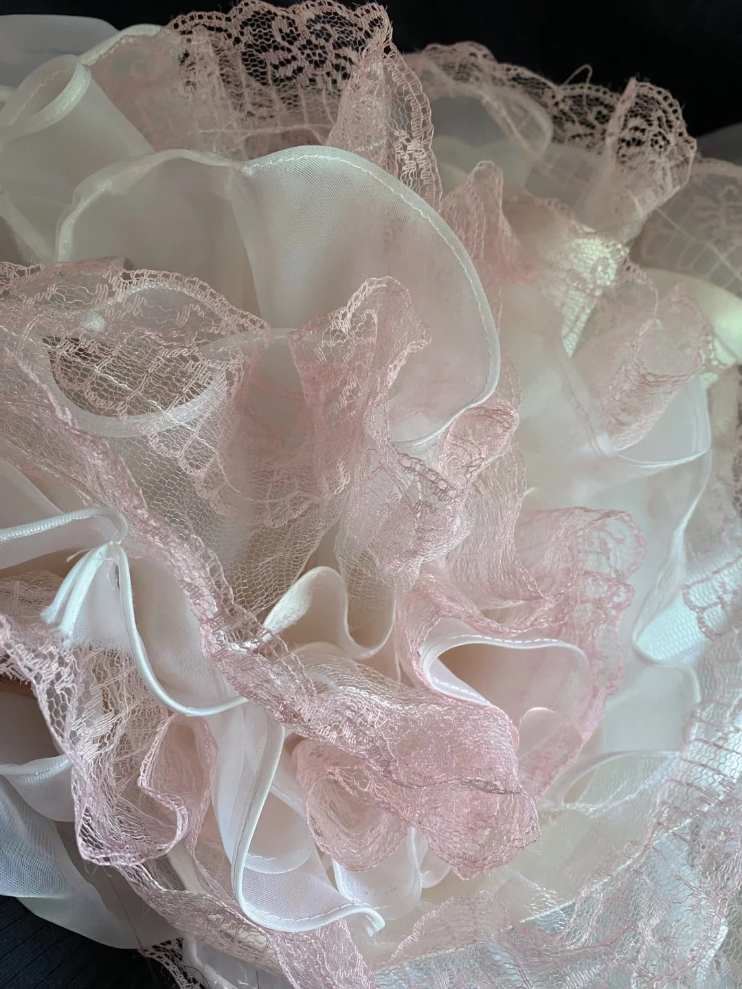 Princess Vibes Ball Gown Strapless Light Pink Chiffon Long With Tiered Lace Quince Dress inspo Quinceanera Dresses Sweet 16 Outfit RB7868