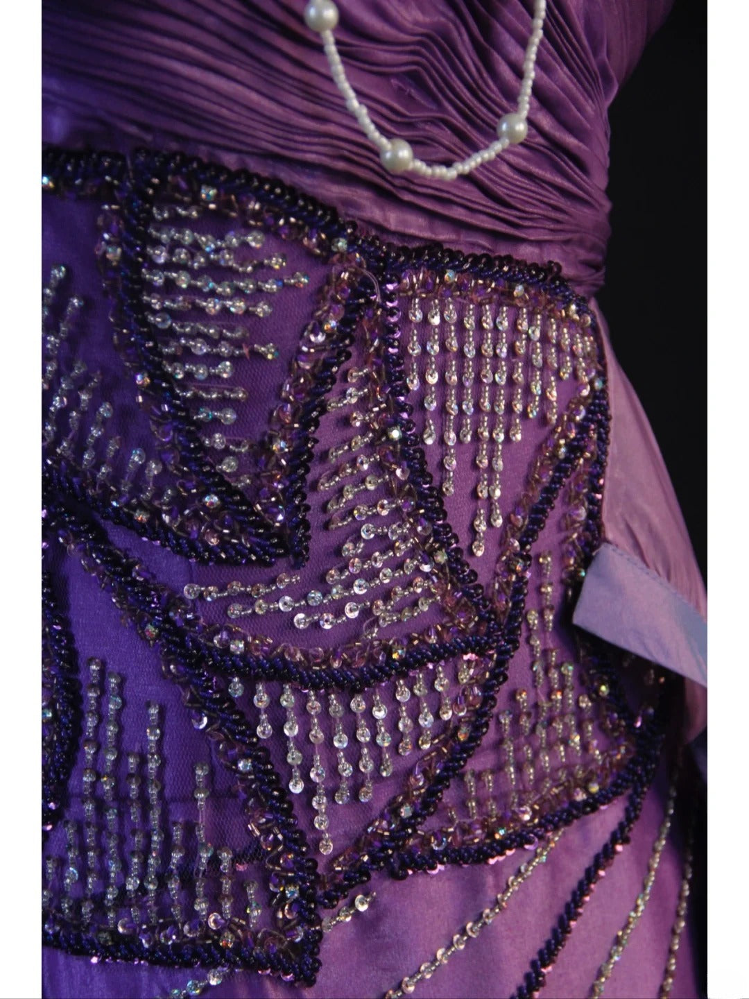 Vintage A Line One Shoulder Purple 1950s With Pleated Ruffled Beaded Bodice Long Prom Dresses Inspo Birthday Outfit Formal Gown AS415