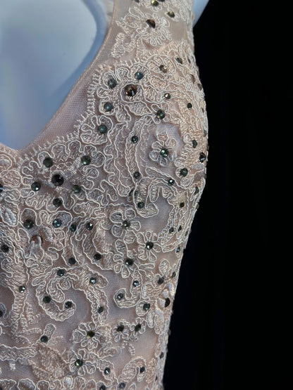 Vintage Prom Dresses Mermaid V Neck Light Pink Lace 1950s Retro Classy Party Formal Outfits RB6232