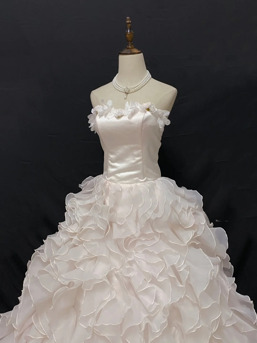 Princess Vibes Ball Gown Strapless Chiffon Long With Tiered Layers Quince Dress inspo Quinceanera Dresses Sweet 16 Outfit RB7871