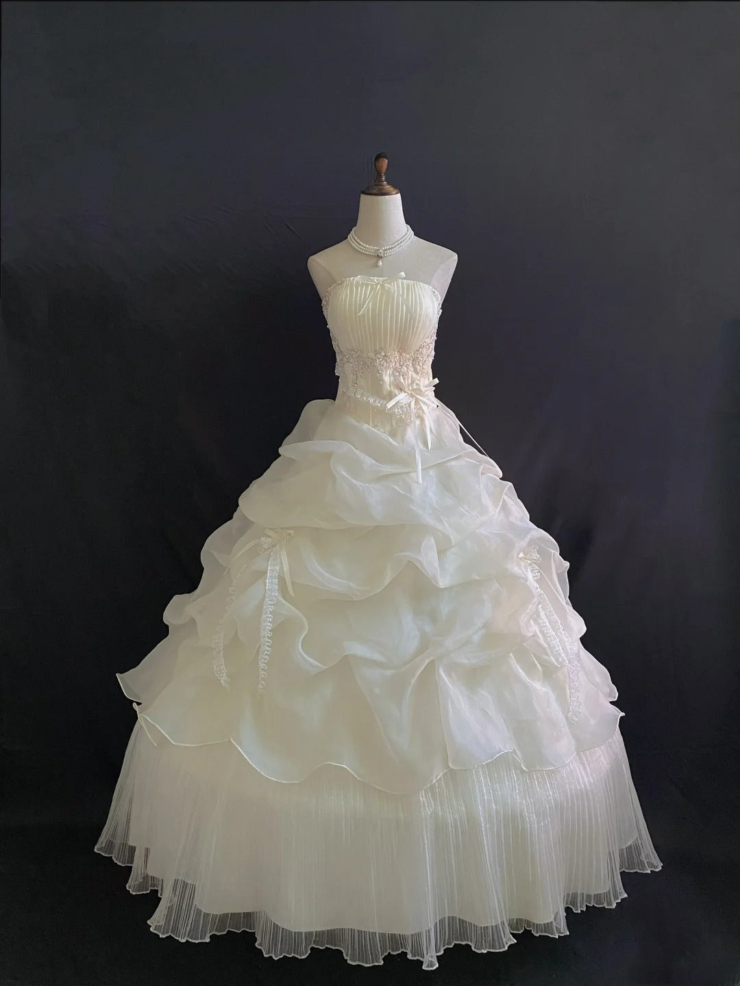 Princess Vibes Ball Gown Sweetheart Organza Long With Tiered Ruffled Corset Fitted Back Quince Dress inspo Quinceanera Dresses Sweet 16 Outfit RB7878