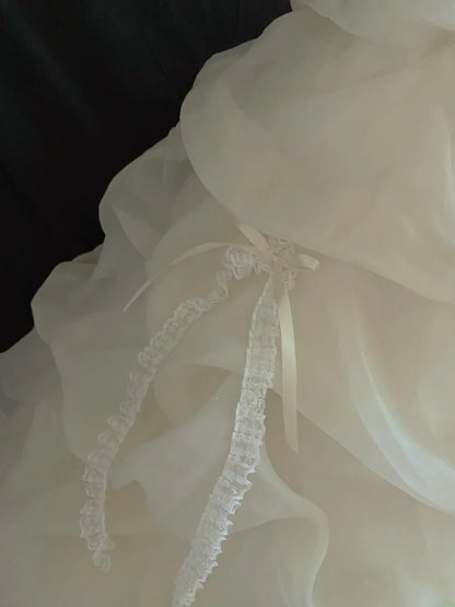 Princess Vibes Ball Gown Sweetheart Organza Long With Tiered Ruffled Corset Fitted Back Quince Dress inspo Quinceanera Dresses Sweet 16 Outfit RB7878