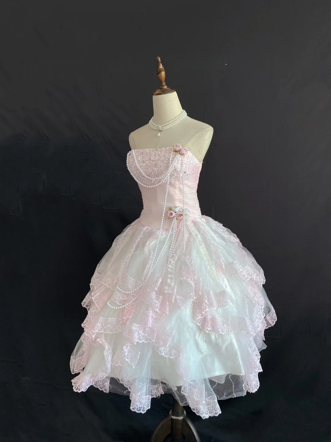 Cute Homecoming Dresses Ball Gown Strapless Pink 16th Birthday Cocktail Dress Ideas Outfits RB7885