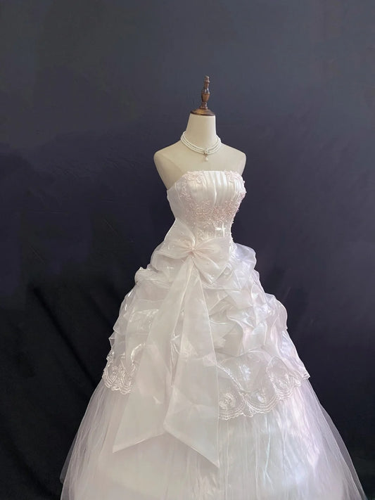 Princess Vibes Ball Gown Strapless Pink Tulle Long With Ruffled Tiered Quince Dress inspo Quinceanera Dresses Sweet 16 Outfit RB7886