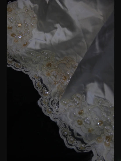 Retro-Brautkleider im Stil der 1950er Jahre: Ballkleid mit V-Ausschnitt, kurzen Perlenärmeln und Spitze, auch in kleinen/großen Größen erhältlich, für Sommerhochzeiten (Modell AS433).