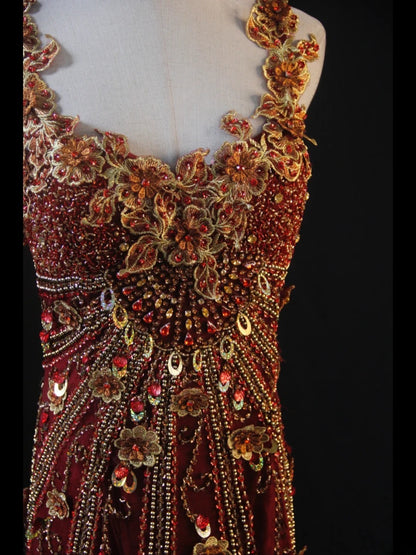 Vintage A Line Sweetheart Burgundy 80s With Beaded Appliqued Bodice Long Prom Max Dresses Inspo 18th Birthday Outfit Formal Dress For Women AS438