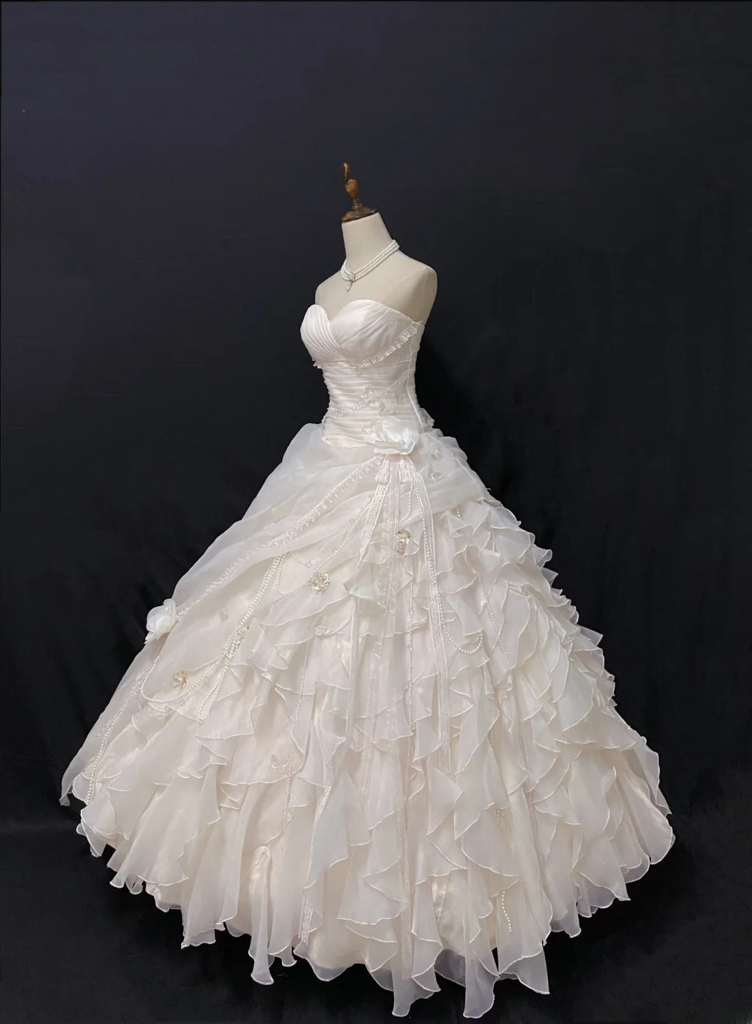 Sweety Ball Gown Sweetheart Light Pink Butterfly Long With Tiered Quince Dress inspo Quinceanera Dresses Formal Birthday Outfit RB7895