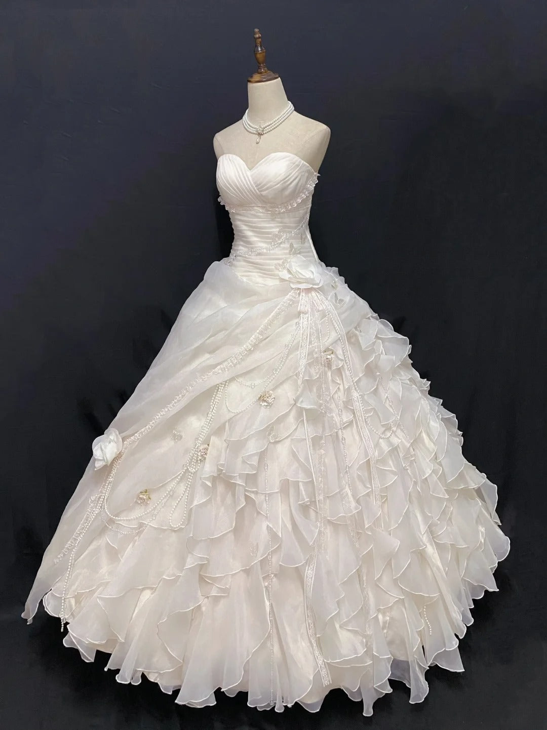 Sweety Ball Gown Sweetheart Light Pink Butterfly Long With Tiered Quince Dress inspo Quinceanera Dresses Formal Birthday Outfit RB7895