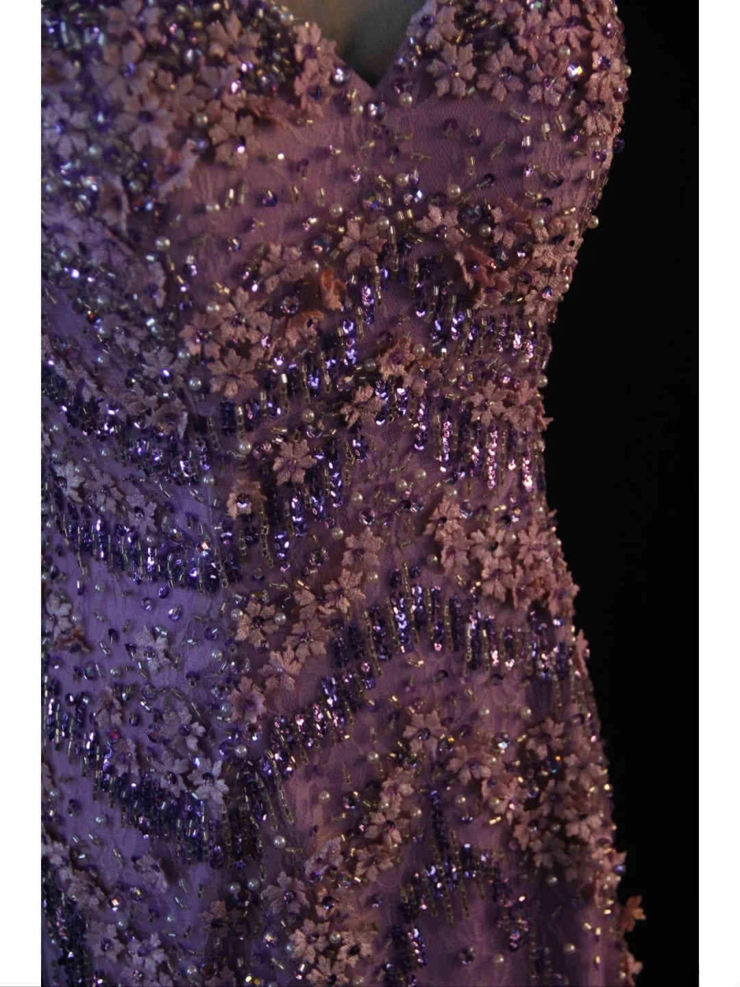 Vintage Meerjungfrauen-Abendkleid aus lila Tüll im Stil der 1950er Jahre mit Perlenbesatz, herzförmigem Ausschnitt, Inspiration für den 18. Geburtstag, formelles Abendkleid AS439