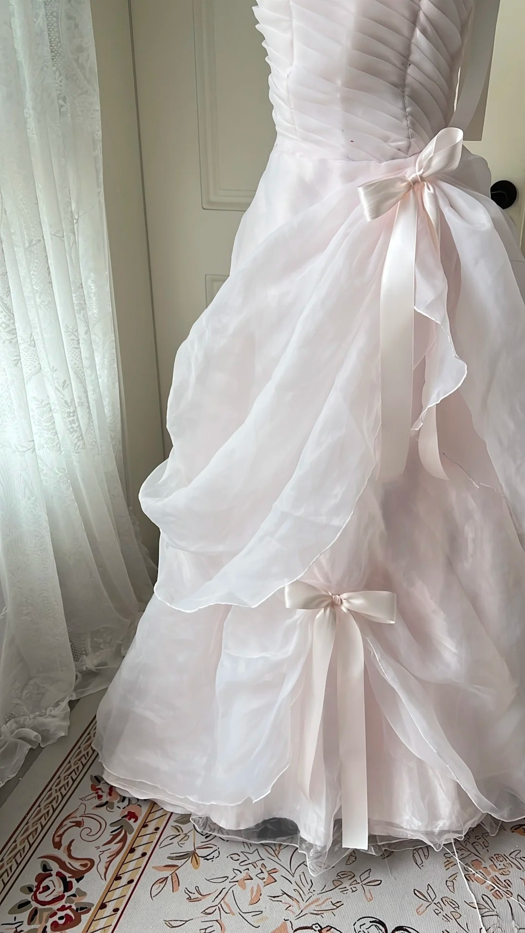 Elegant Prom Dresses Ball Gown One Shoulder Light Pink With Tiered Ruffled Long Graduation Dance Outfits RC0763