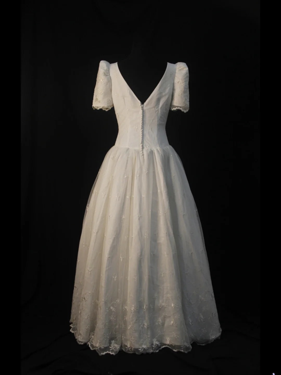 Robe de mariée rétro années 50, coupe bateau, manches courtes, tulle, tailles petites et grandes, idéale pour un mariage d'été (AS466)