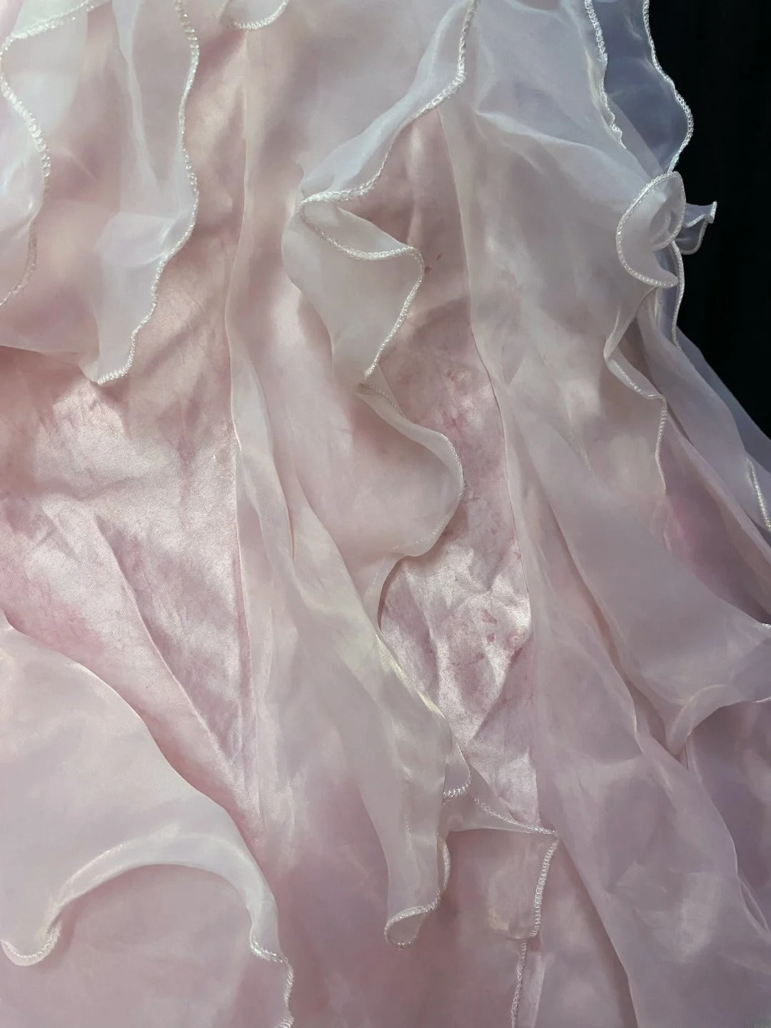Vintage 90s A Line Spaghetti Straps Chiffon With Tiered Layers Pink Flowers Long Prom Dresses Formal Outfit Evening Night Dress RB7927