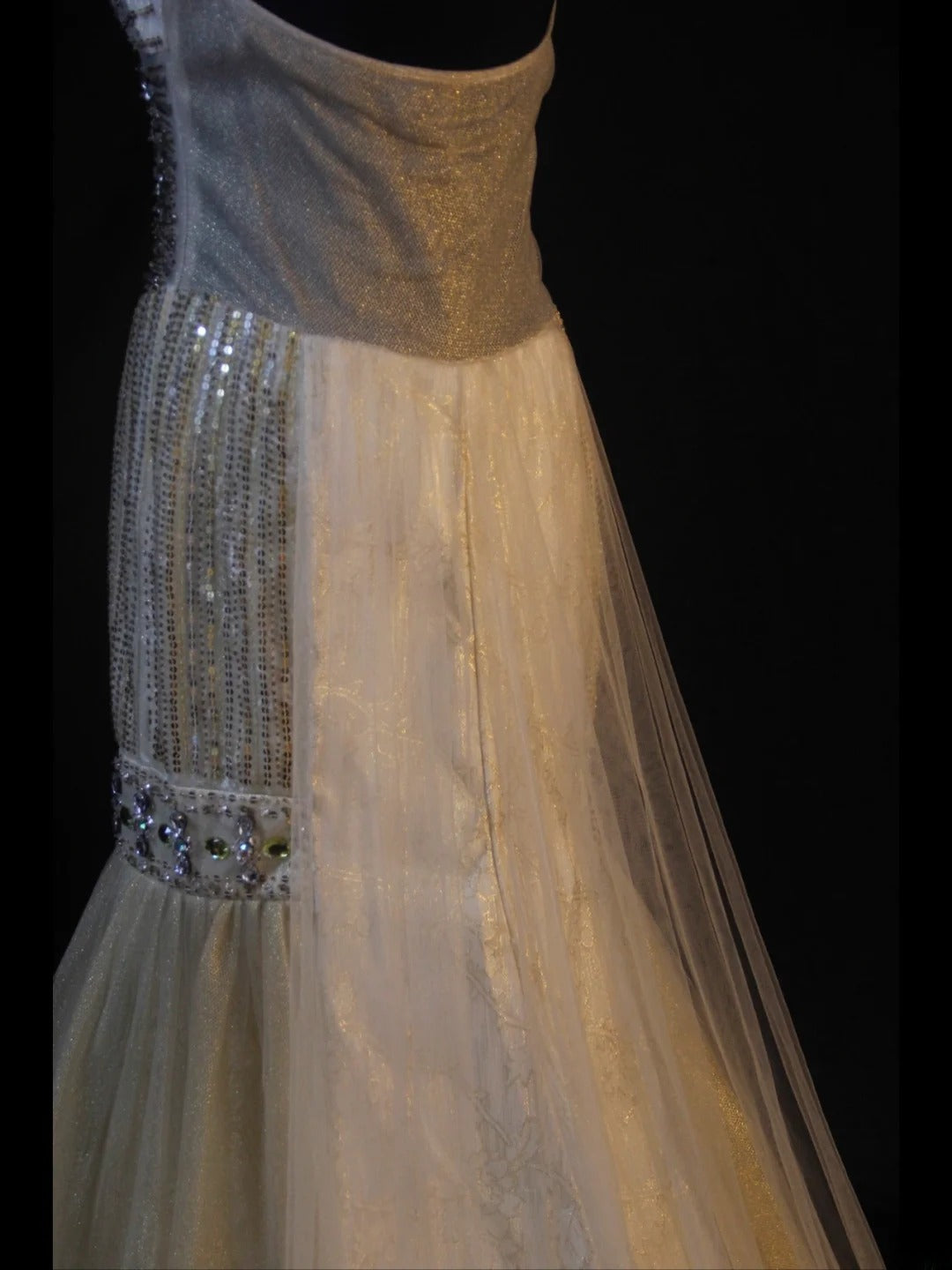 Retro 80s Mermaid Halter Champagne Tulle With Sequins Long Prom Dresses Inspo 22th Birthday Outfit Formal Dress AS471