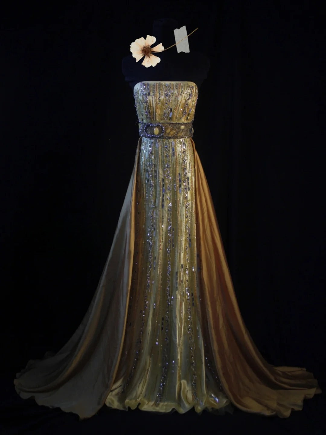 Retro-80er-Jahre-A-Linien-Kleid aus gelbem Tüll mit Perlenstickerei, trägerlos, langes Ballkleid, Inspiration für den 22. Geburtstag, formelles Kleid AS472