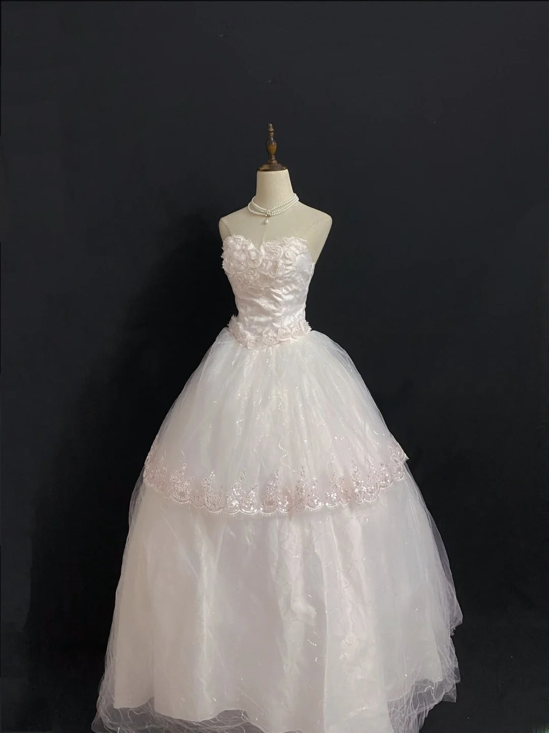Princesses Ball Gown Sweetheart Tulle Long With Appliqued Lace Quince Dress inspo Quinceanera Dresses Formal 16th Birthday Outfit RB7930