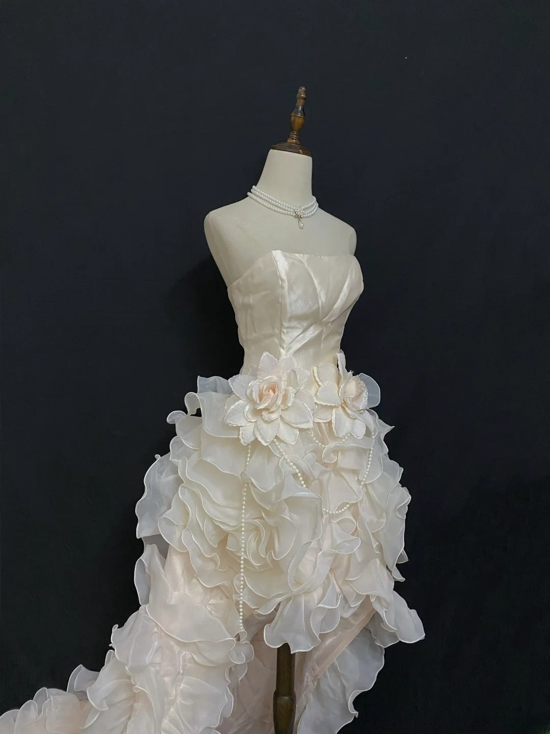 Princesses Ball Gown Strapless High Low With Tiered Layers Prom Quince Dress inspo Quinceanera Dresses Formal 16th Birthday Outfit RB7931