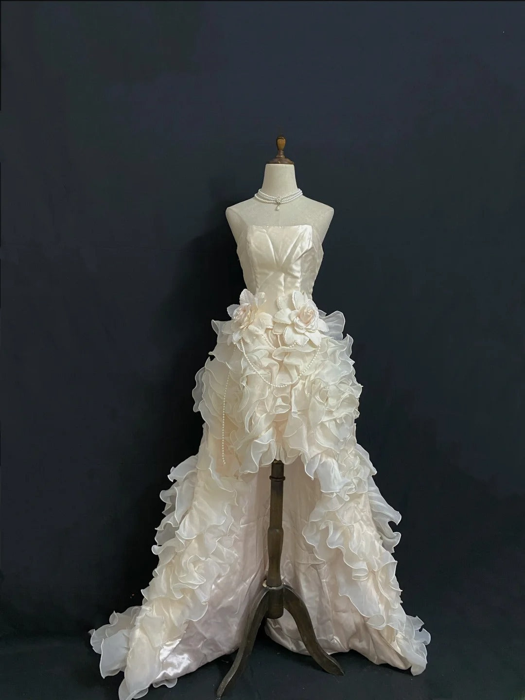 Princesses Ball Gown Strapless High Low With Tiered Layers Prom Quince Dress inspo Quinceanera Dresses Formal 16th Birthday Outfit RB7931