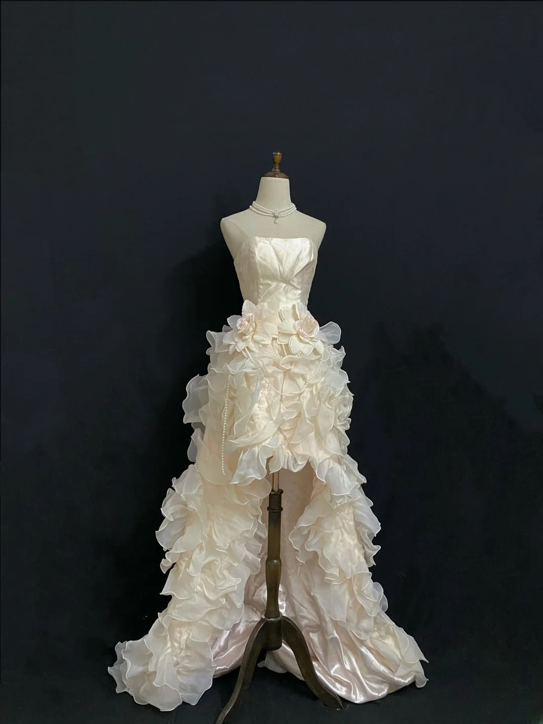 Princesses Ball Gown Strapless High Low With Tiered Layers Prom Quince Dress inspo Quinceanera Dresses Formal 16th Birthday Outfit RB7931