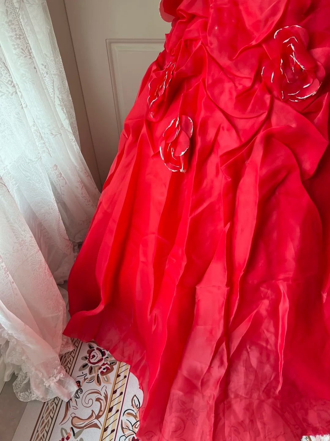 Sweet 16 Dress Ideas Ball Gown Strapless Red With Beading Ruffles Ball Gown Sweet Sixteen 16th Birthday Dresses RC0791