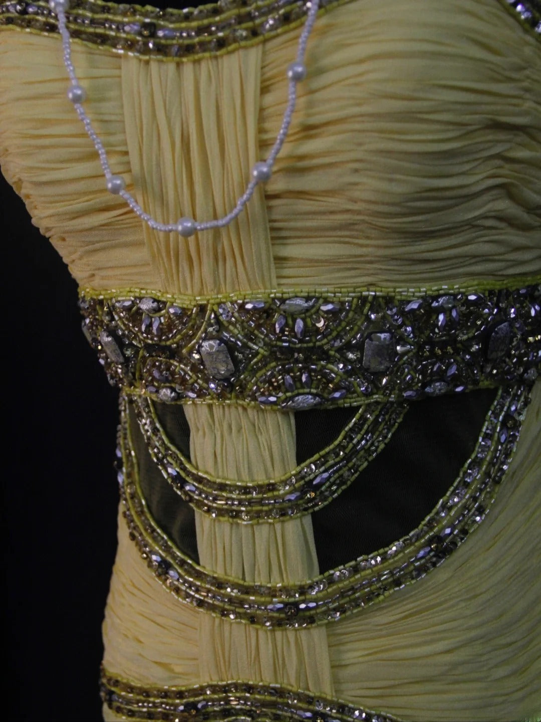 Retro 1950s Mermaid Straps Yellow Chiffon With Silver Beads Long Prom Dresses Inspo 22th Birthday Outfit Formal Dress AS500