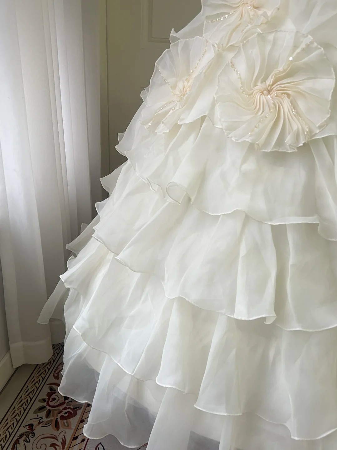 Sweet 16 Quinceanera Dress Ball Gown Strapless Light Daffodil With Tiered Layers 15 Birthday Party Gown RC0921