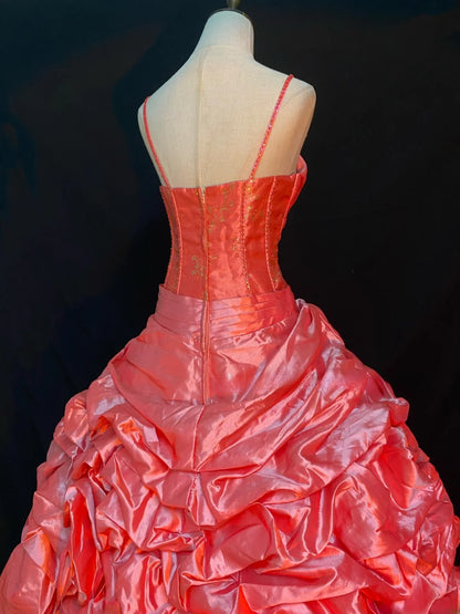 Dream Ball Gown Straps Satin Poofy Long With Tiered Layers Quince Dress inspo Quinceanera Dresses Sweet 15 16 Outfits RB7797