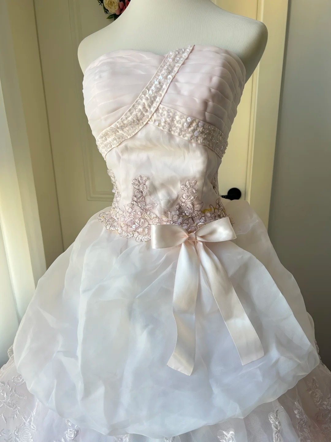 Sweet 16 Quinceanera Dress Ball Gown Sweetheart Pink With Tiered Layers Lace 16th Birthday Party Gown RC0927