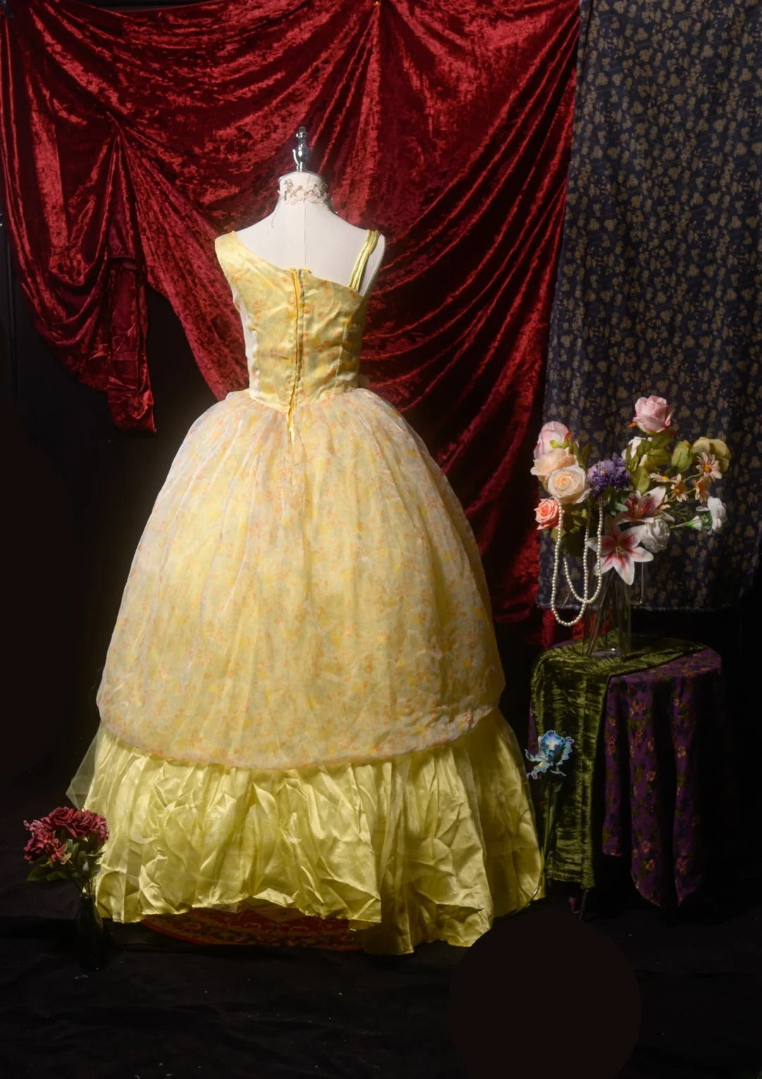 Pretty Ball Gown Yellow Quinceanera Dresses Floral With Flowers For Sweet 15 Anos Celebration Birthday Formal Gown RB8774