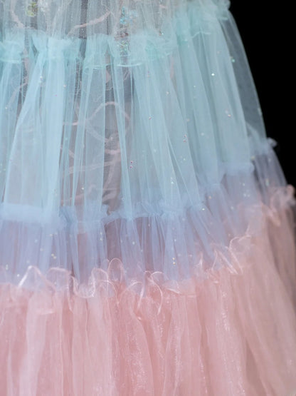 Elegantes, trägerloses Ballkleid in verschiedenen Farben mit Tüllspitze – formelles, festliches Abendkleid, elegantes Partykleid AS606