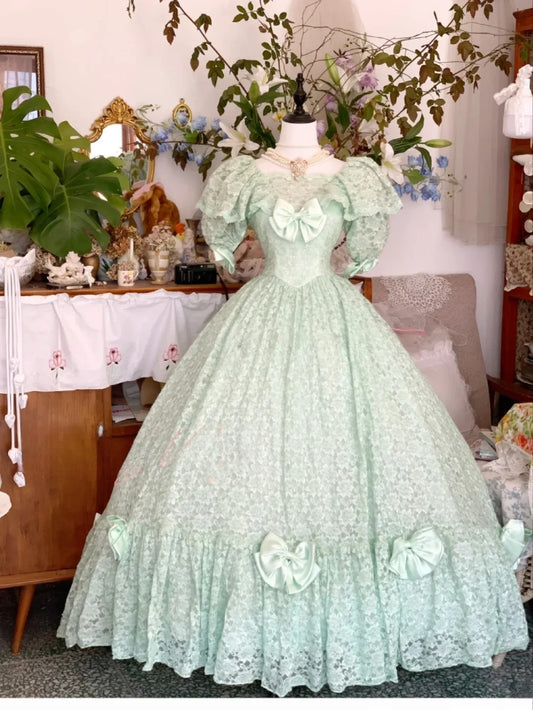 Sweet 16 Dress Ball Gown V Neck With Sleeves Lace Mint Green Vestido De 15 Sweet Sixteen Dress RB9614