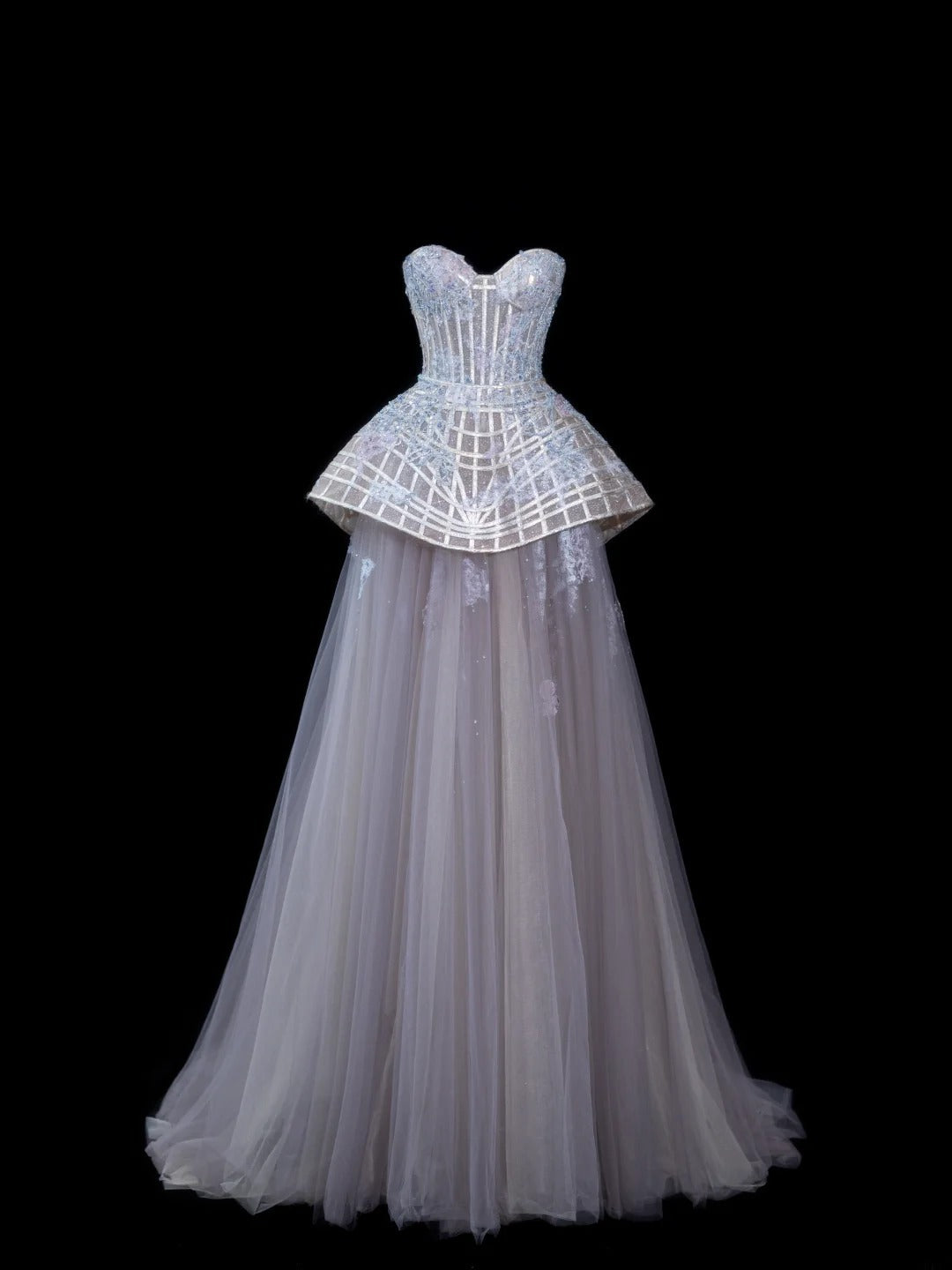 Elegant Ball Gown Strapless Multi Colors Tulle Lace Tops Formal Fancy Long Evening Dresses Dinner Outfits Classy Party Gowns AS613