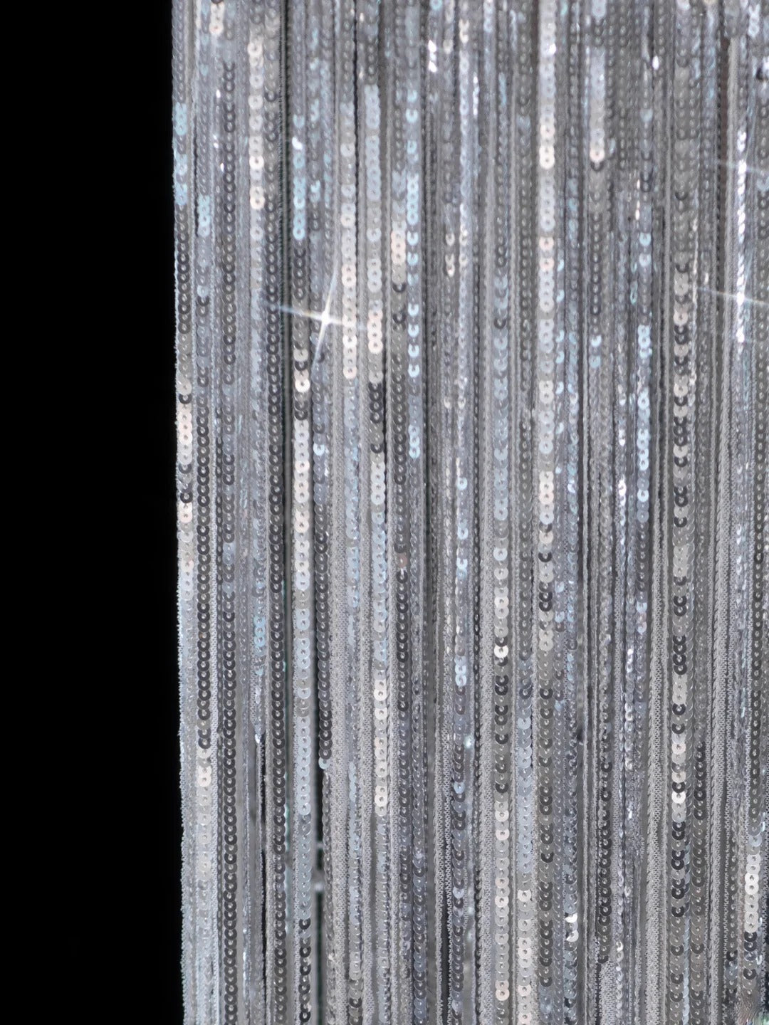 Chic Sheath Square Neck Silver Sequin Long Prom Formal Fancy Evening Dresses Dinner Outfits Classy Party Gowns AS617