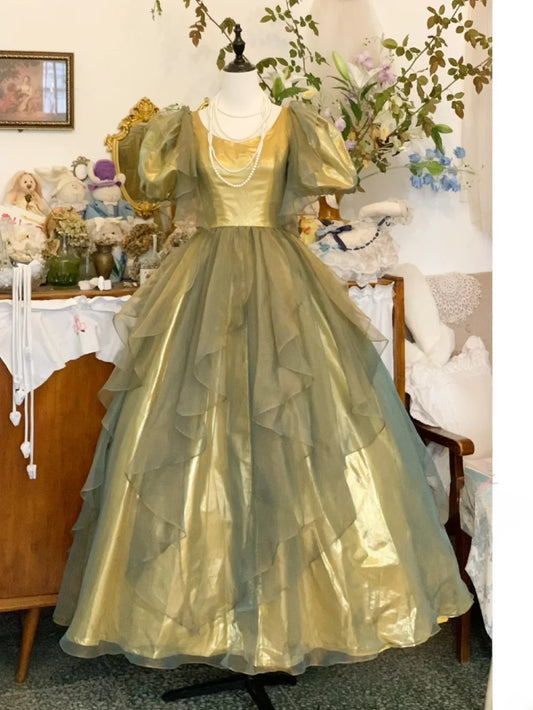 Sweet 16 Dress Ball Gown Olive Green Tulle With Sleeves Vestido De 15 Sweet Sixteen Dress RB9619
