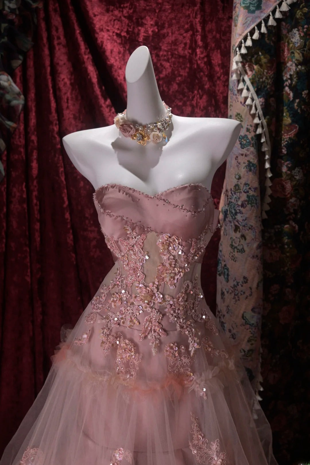 Charming Ball Gown Sweetheart Pink Tulle Quinceanera Dresses With Lace For Sweet 15 Anos Celebration Birthday Formal Gown RB8795