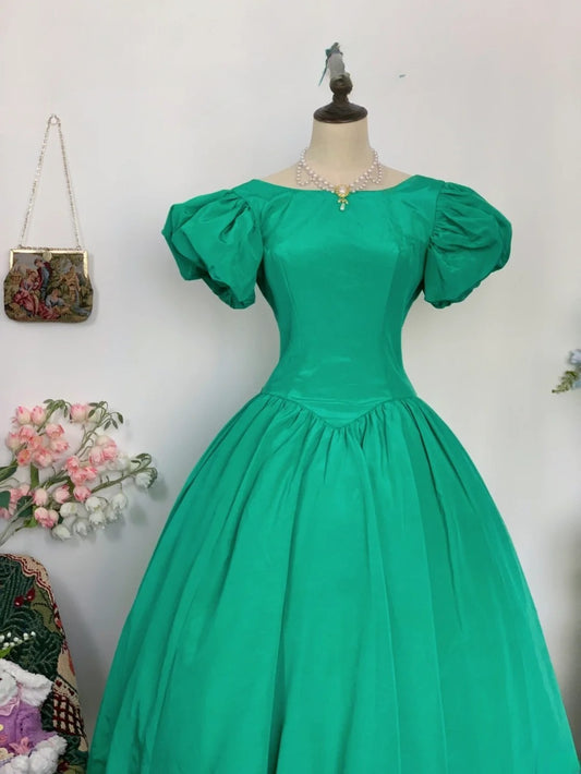Simple Hoco Dress Ball Gown Scoop Green Knee Length Homecoming Party Dresses RB9663