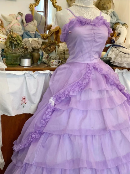 Sweet 16 Dress Ball Gown Spaghetti Straps Lilac With Tiered Layers Vestido De 15 Sweet Sixteen Dress RB9680