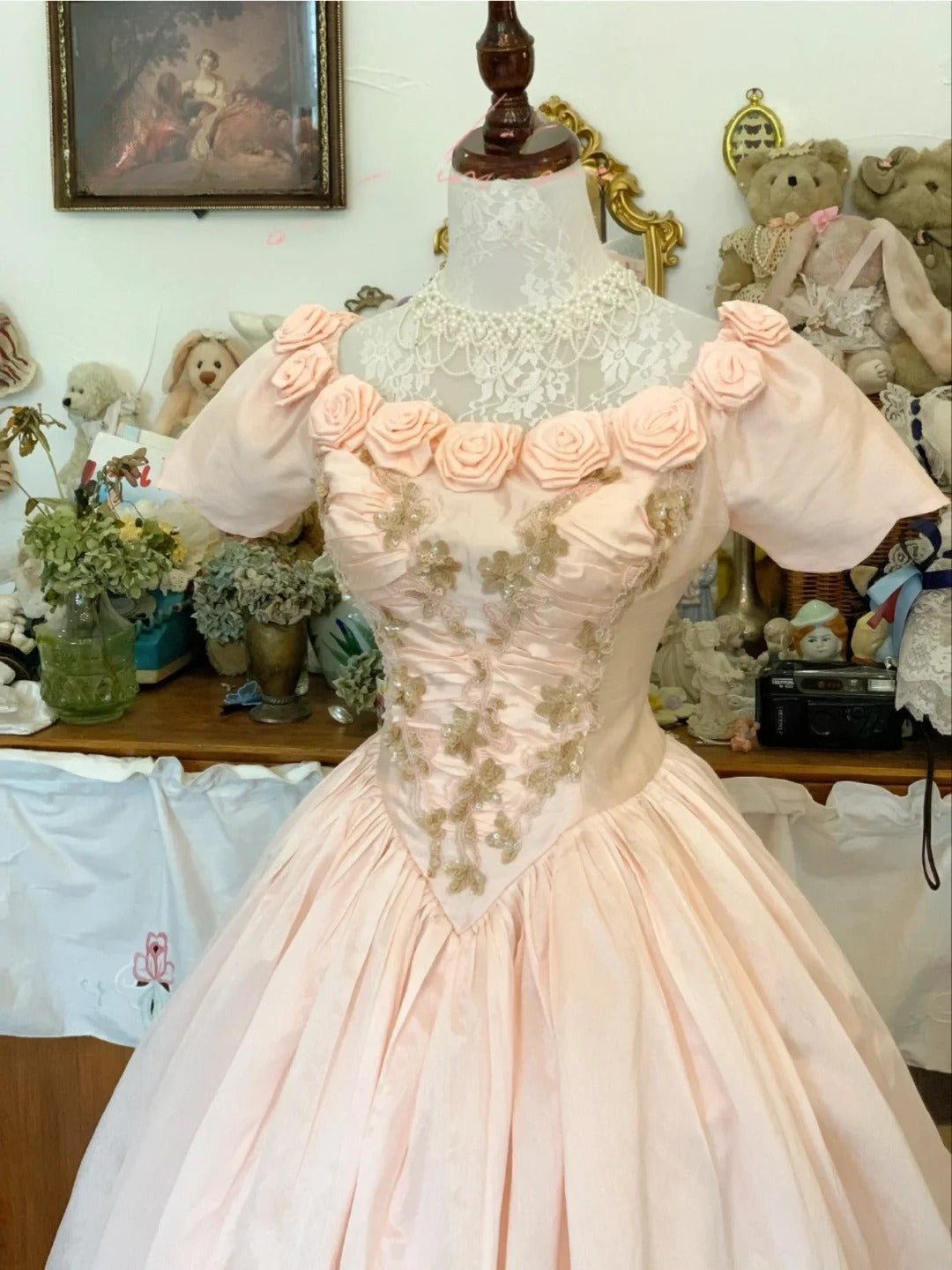 Sweet 16 Dress Satin Ballgown Square Neck Pink With Lace 3D Flowers Sweet Sixteen Dress RB9683