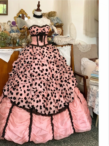 Sweet 16 Dress Ball Gown Sweethart Pink With Tiered Layers Vestido De 15 Sweet Sixteen Dress RB9687