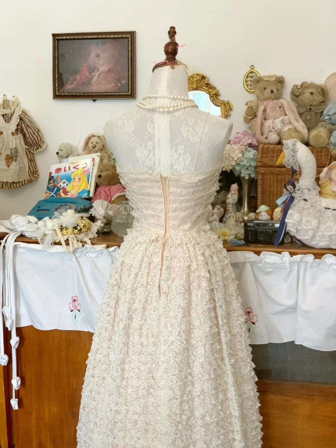 Light Pink Prom Dress Long A line Spaghetti Straps Lace Romantic Evening Gown for Prom RB9713