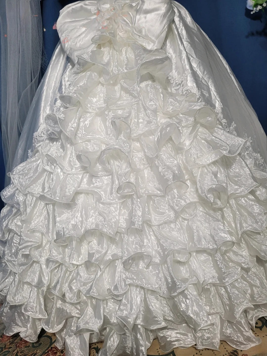 Vintage Wedding Dress Ball Gown Sweetheart White With Puffy Sleeves Bridal Gown for Big Day RB9718