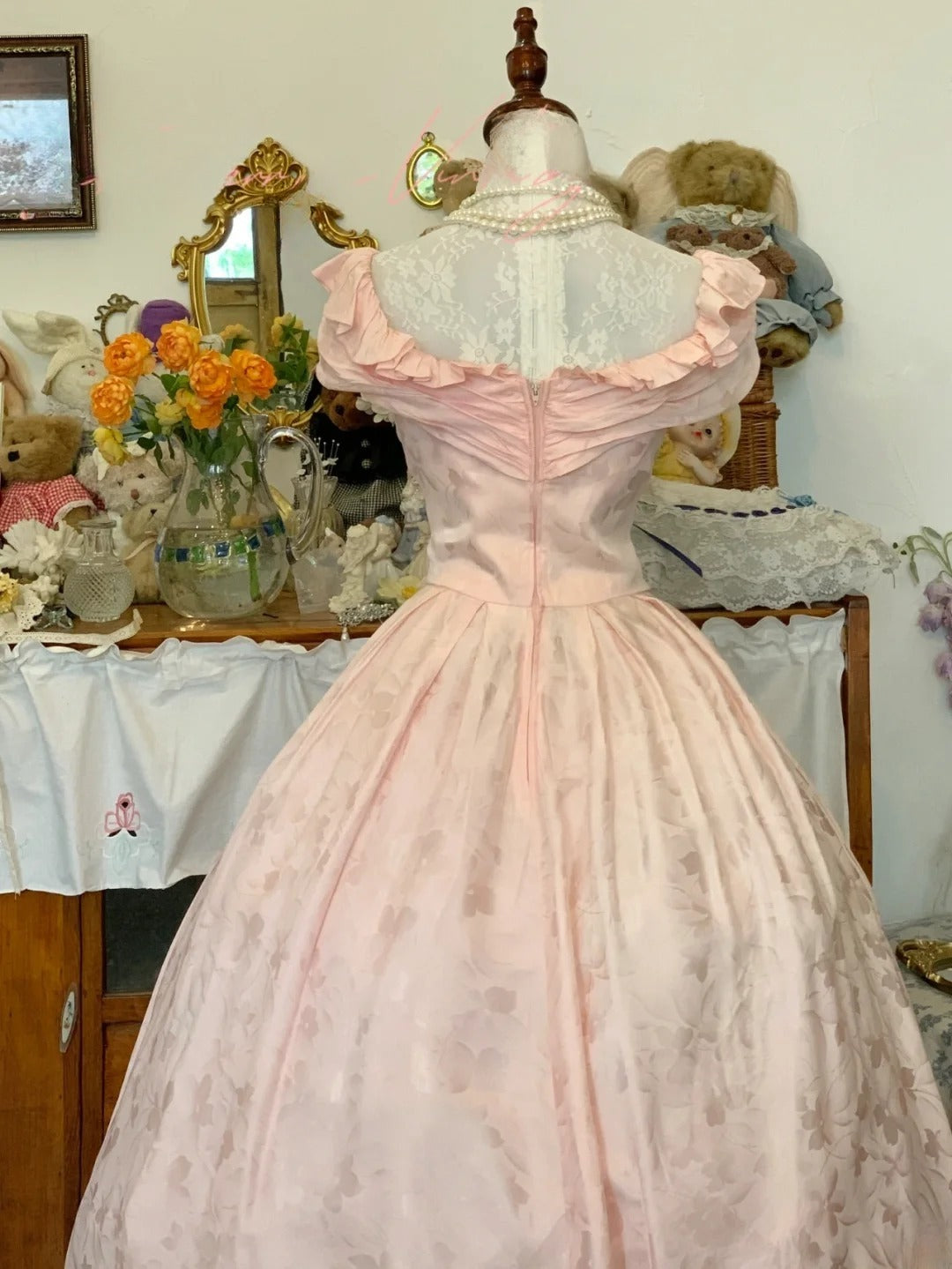 Sweet 16 Dress Satin Ballgown Pink Lace With Ruched V Neck Sweet Sixteen Dress RB9719